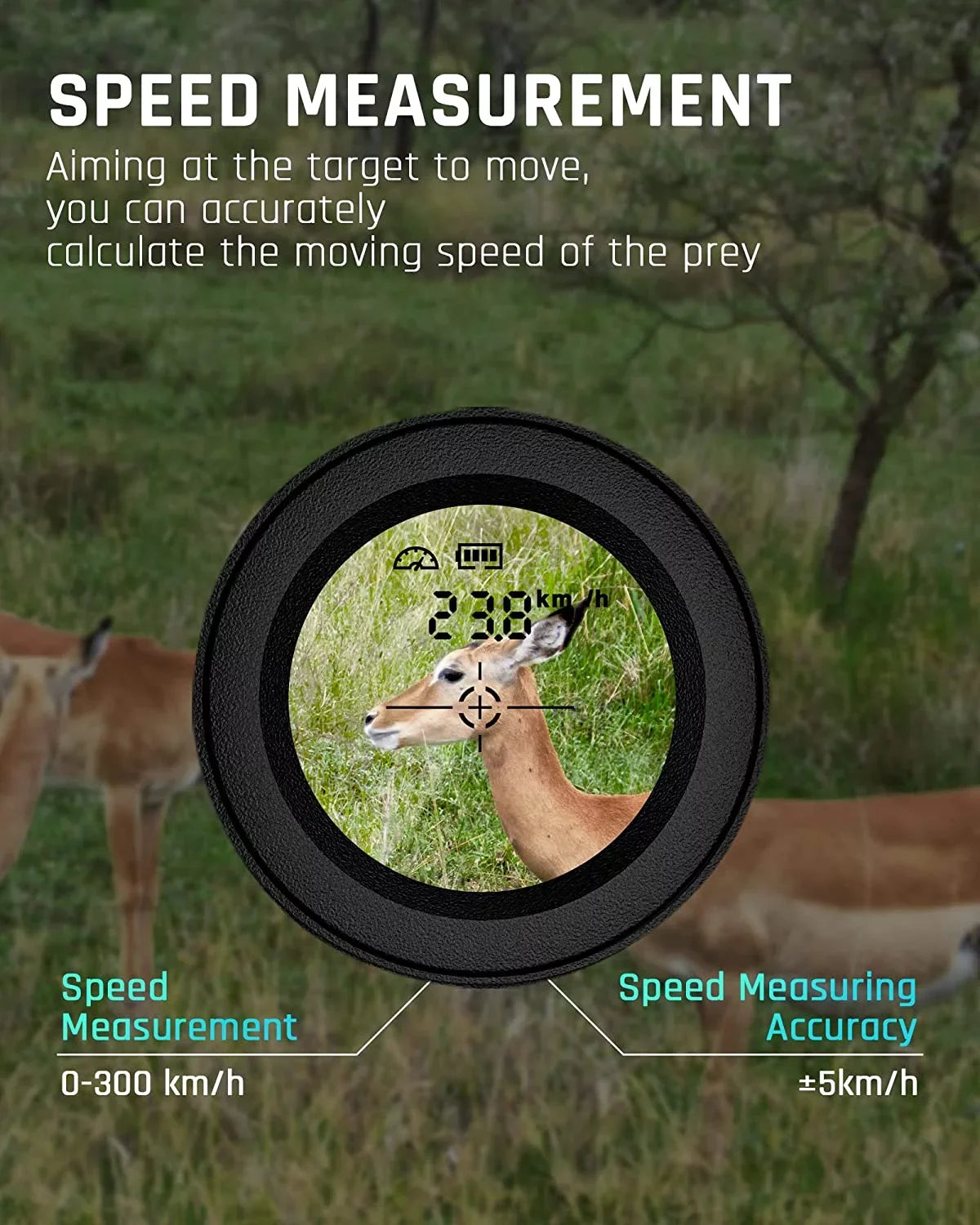 Ashfly Golf Rangefinder with Sizelope, 1100Y Range Finder Golfing with 5 Mode, 6X Magnification, USizeB Charging, Clear & Accurate Measurement, Vibration Alert, for Golfing, Hunting, Measurement - M1000