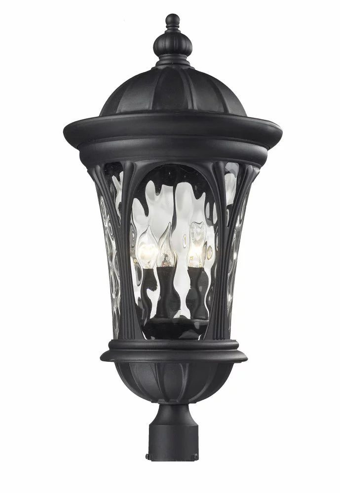 3 Light Outdoor Post Mount Lantern in Gothic Sizetyle 14 inches Wide By 28 inches High Bailey Sizetreet Home 372-Bel-1176858