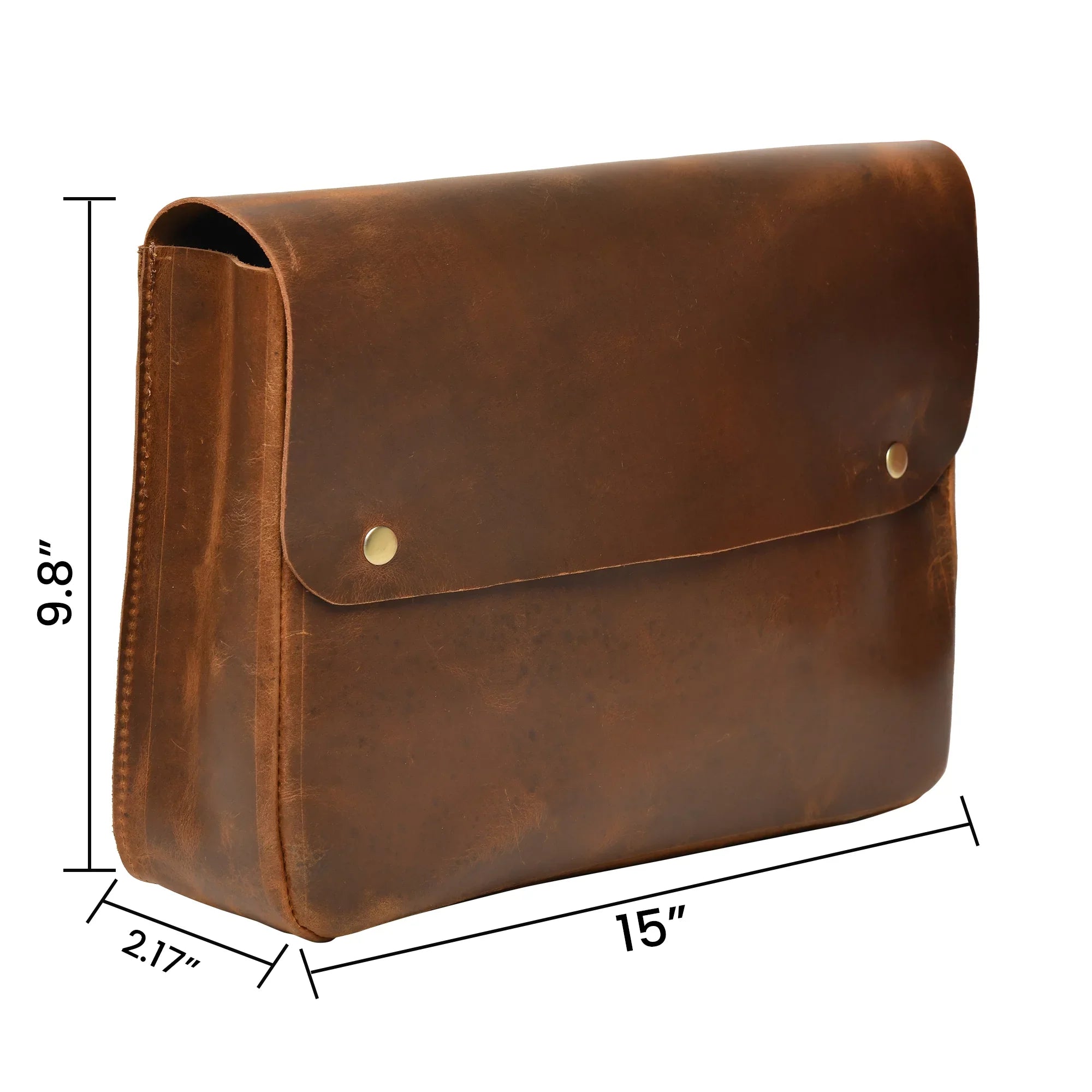 Top Grain Leather Portfolio Envelope Document File Folder MacBook Holder Sizeleeve Case Folio