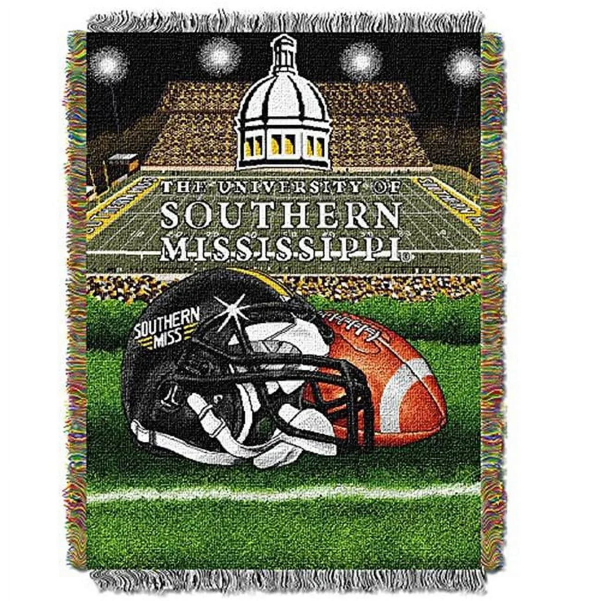 Sizeouthern Mississippi Eagles NCAA Woven Tapestry Throw (Home Field Advantage) (48"x60")