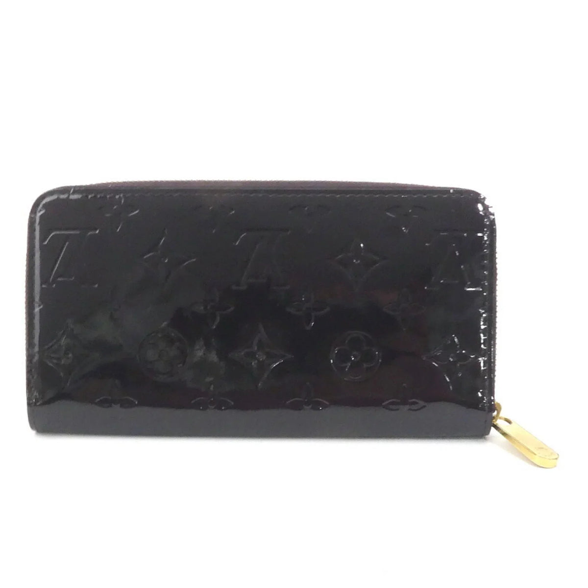 Pre-Owned Louis Vuitton LOUISize VUITTON Round Zipper Long Wallet Monogram Verni Zippy Amaranto Unisex M93522 (Good)