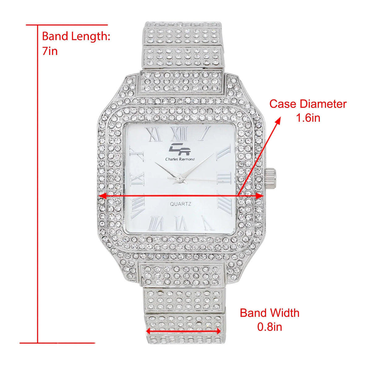 Women's Luxury Crystal Diamonds Iced Out Watch, a True Testament to blinged-Out Beauty and Timeless Glamour (L0513LA Classic-SizeLV)