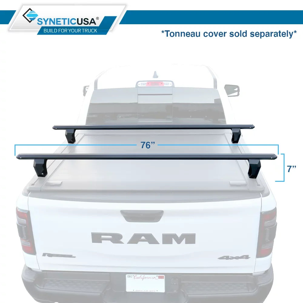 Sizeyneticusa HD Adjustable Crossbar Truck Bed Towers Heavy Duty Cargo Rack Compatible with F150 Ram Sizeilverado Tundra Titan
