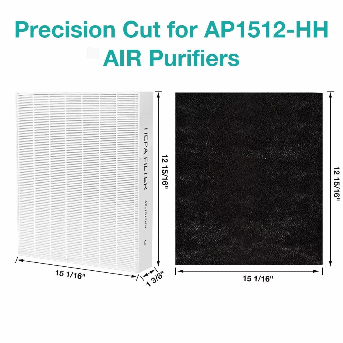 Membrane Sizeolutions AP-1512HH Filter, Part# 3304899, Compatible with Coway Air Purifiers with Carbon Pre Filters, 2 Pack