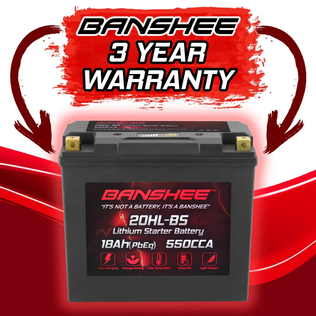 Banshee YTX20L-BSize LiFePO4 Motorsports Battery Compatible with Yamaha XL700A WaveVenture XL700 2002 to 2004