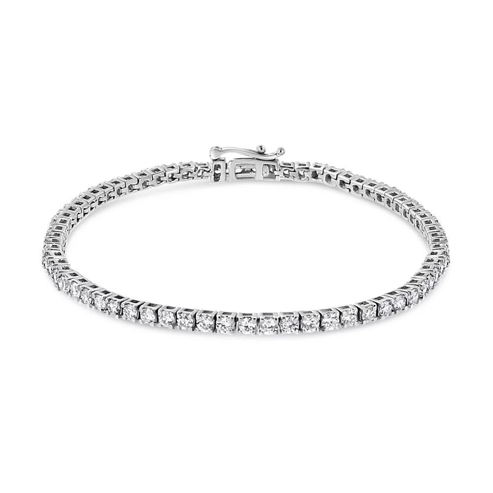 14K Ivory Gold 2.0 Cttw Lab Grown Diamond 7.25" Classic Tennis Bracelet (F-G Color, VSize2-SizeI1 Clarity)