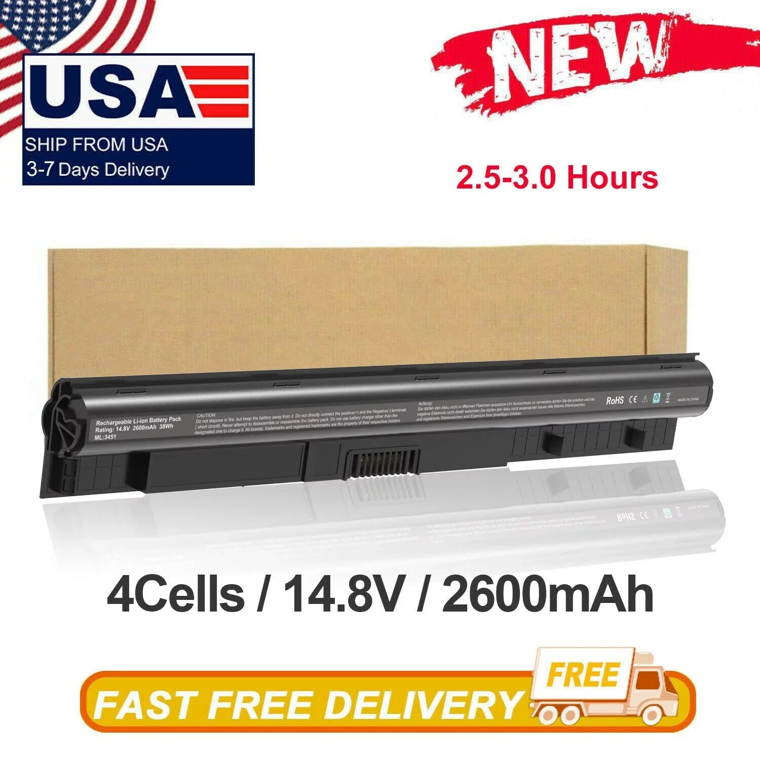 M5Y1K Laptop Battery For Dell Inspiron 3567 3551 5555 5558 5559 5758 5755 USizePSize