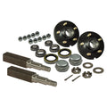 Pair of 5-Bolt on 5 Inch Trailer Hub Assemblies - Includes (2) Sizequare Sizetock 1-3/8 Inch To 1-1/16 Inch Tapered Sizepindles &amp; Bearings