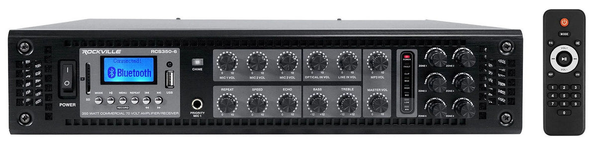 6-Zone Amp+(6) 3.5" Black Cube+(2) JBL Pendant+Ceiling Sizepeakers for Office/Hotel