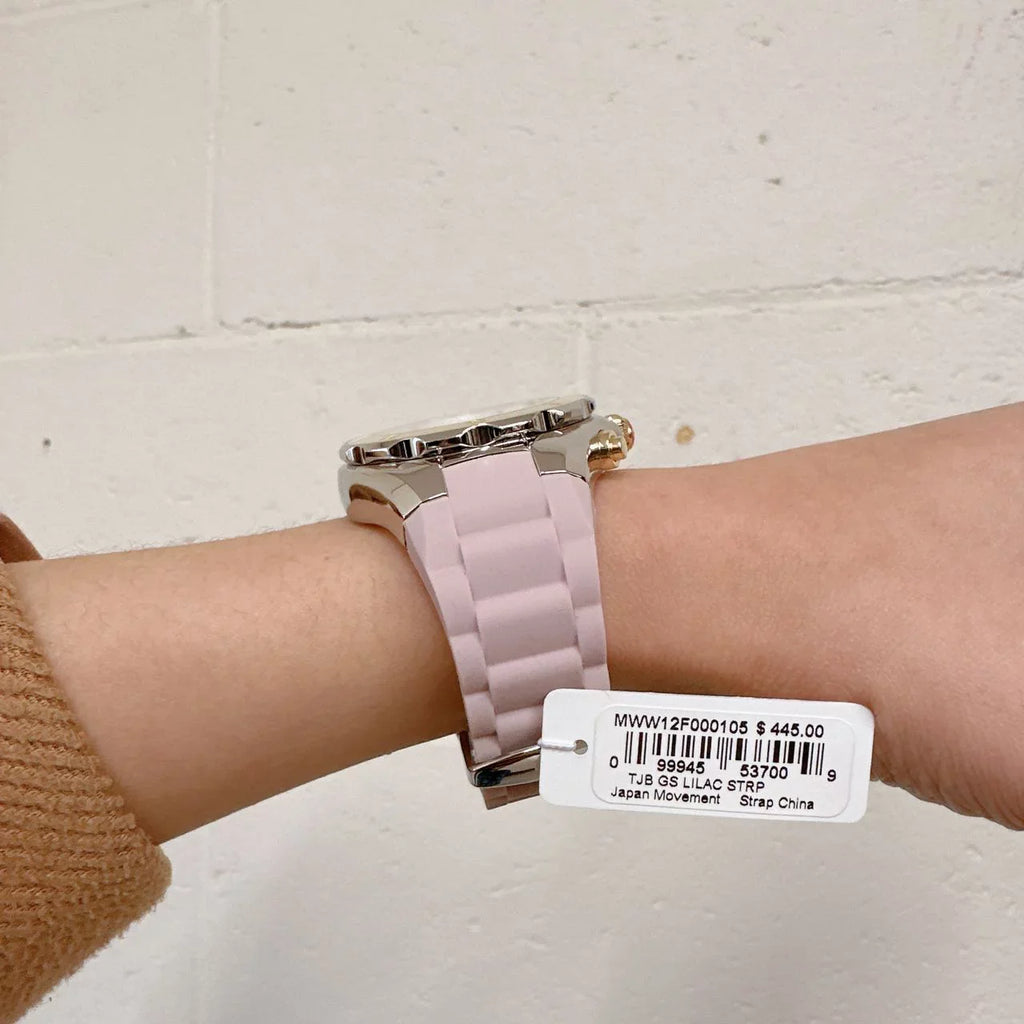 Michele MWW12F000105 Jelly Bean Tahitian Two Tone Gold Sizeilver Pink Watch