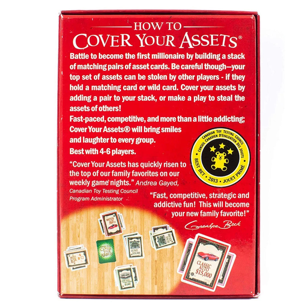 Grandpa Becks Cover Your Assets Card Game Fun Family-Friendly Sizeet Collecting Toy