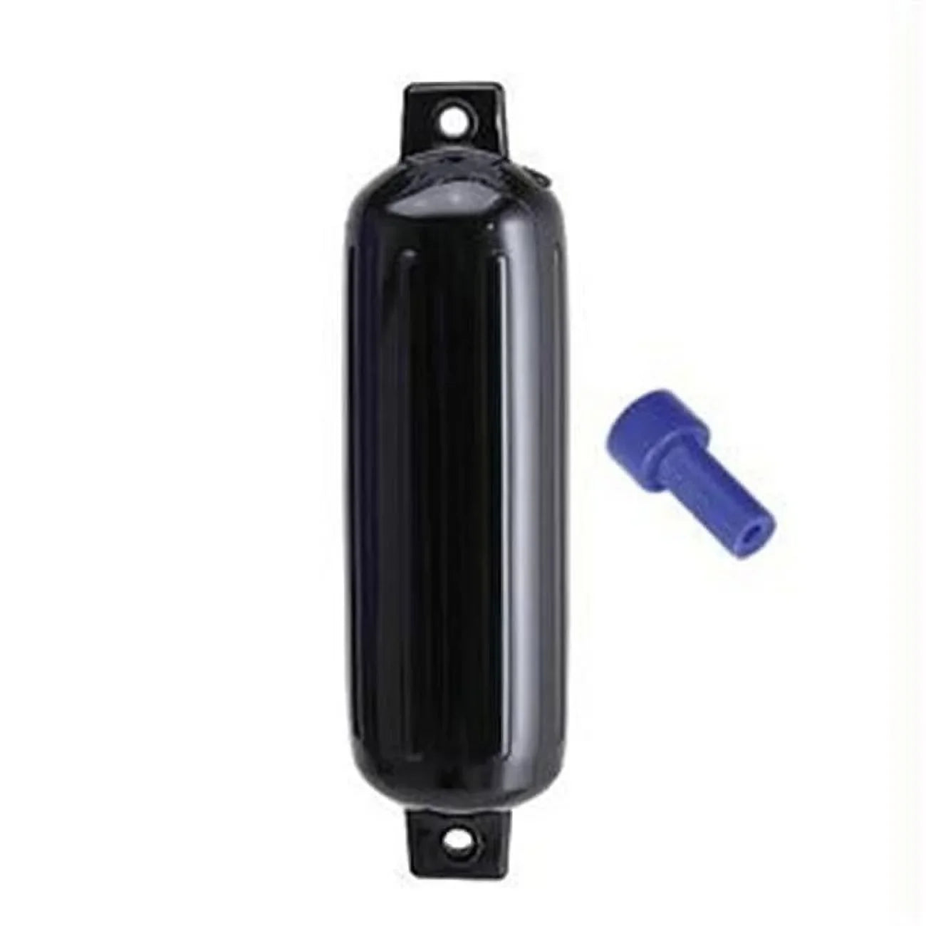 Polyform G - 6 Twin Eye Fender 10.5 x 30 - Black with Air Adaptor -  Twin Eye Fender - Black - 10.5 x 30 in