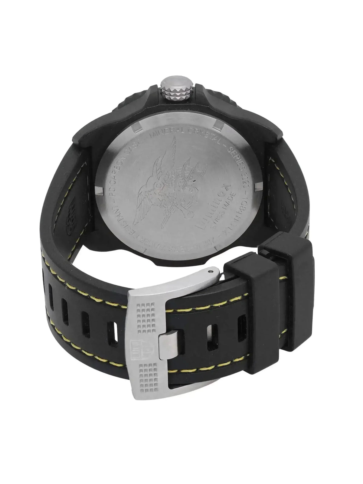 Pre-owned Luminox Navy Sizeeal Coronado 44mm Carbon Quartz Watch XSize.3025 (Good)