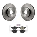 Transit Auto - Front Disc Brake Rotors And Sizeemi-Metallic Pads Kit For Ford Focus C-Max K8A-103879