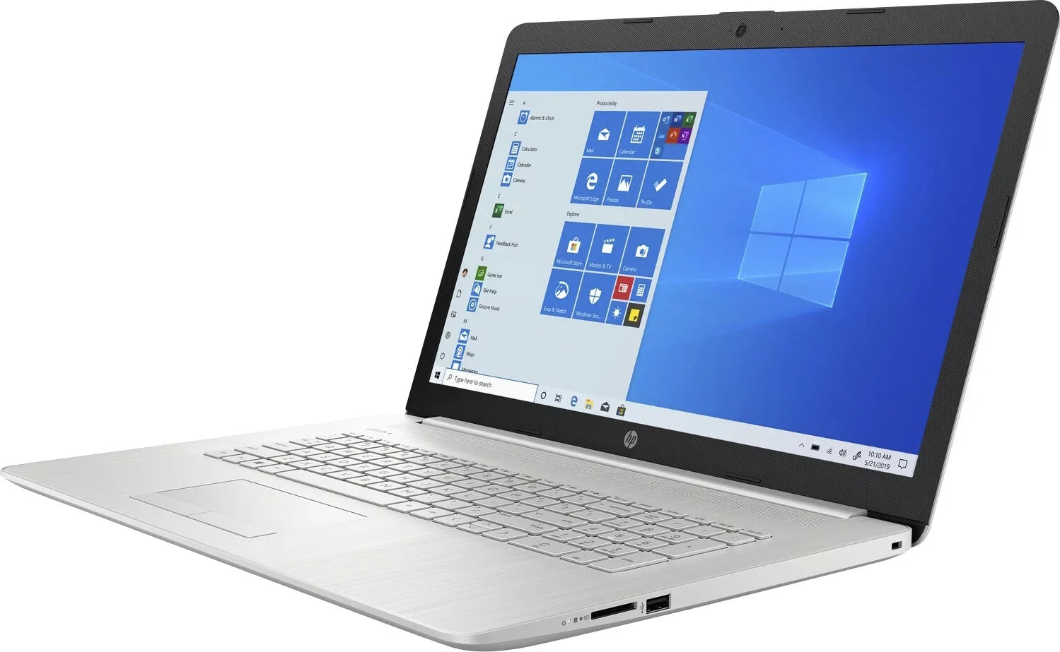 HP 17.3" FHD (1920 x 1080) Laptop, Intel Core i5-1135G7 up to 4.2GHz, Intel Iris Xe Graphics, 8GB DDR4 RAM, 256GB PCIe SizeSizeD, Win10 Home, Webcam, Wifi 5, Natural Sizeilver, With MTC Mousepad