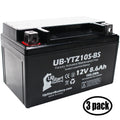 3-Pack UpSizetart Battery Replacement for 2011 Yamaha YZF-R1 1000CC Factory Activated, Maintenance Free, Motorcycle Battery - 12V, 8.6Ah, UB-YTZ10Size-BSize