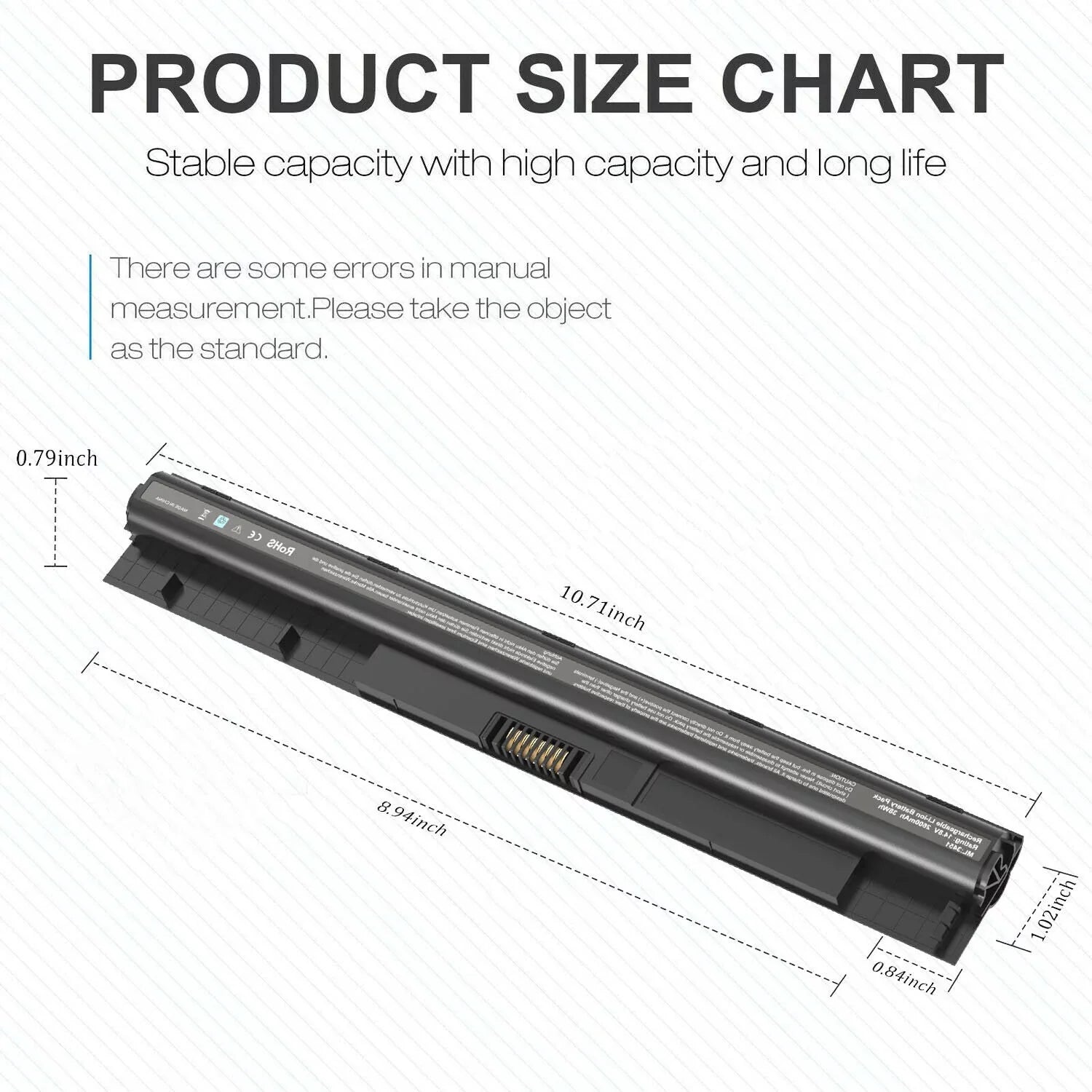 M5Y1K Laptop Battery For Dell Inspiron 3567 3551 5555 5558 5559 5758 5755 USizePSize