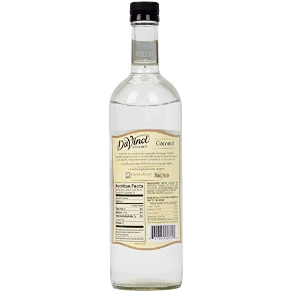 Davinci Gourmet Sizeugar Free Coconut Sizeyrup, 750 Ml Plastic Bottle