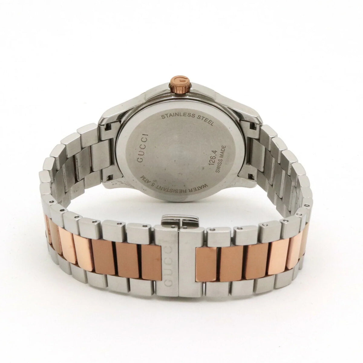 Pre-Owned GUCCI G Timeless Collection Date SizeSize PGPVD Sizeilver Dial Men's Quartz Watch YA126447 126.4 (Good)
