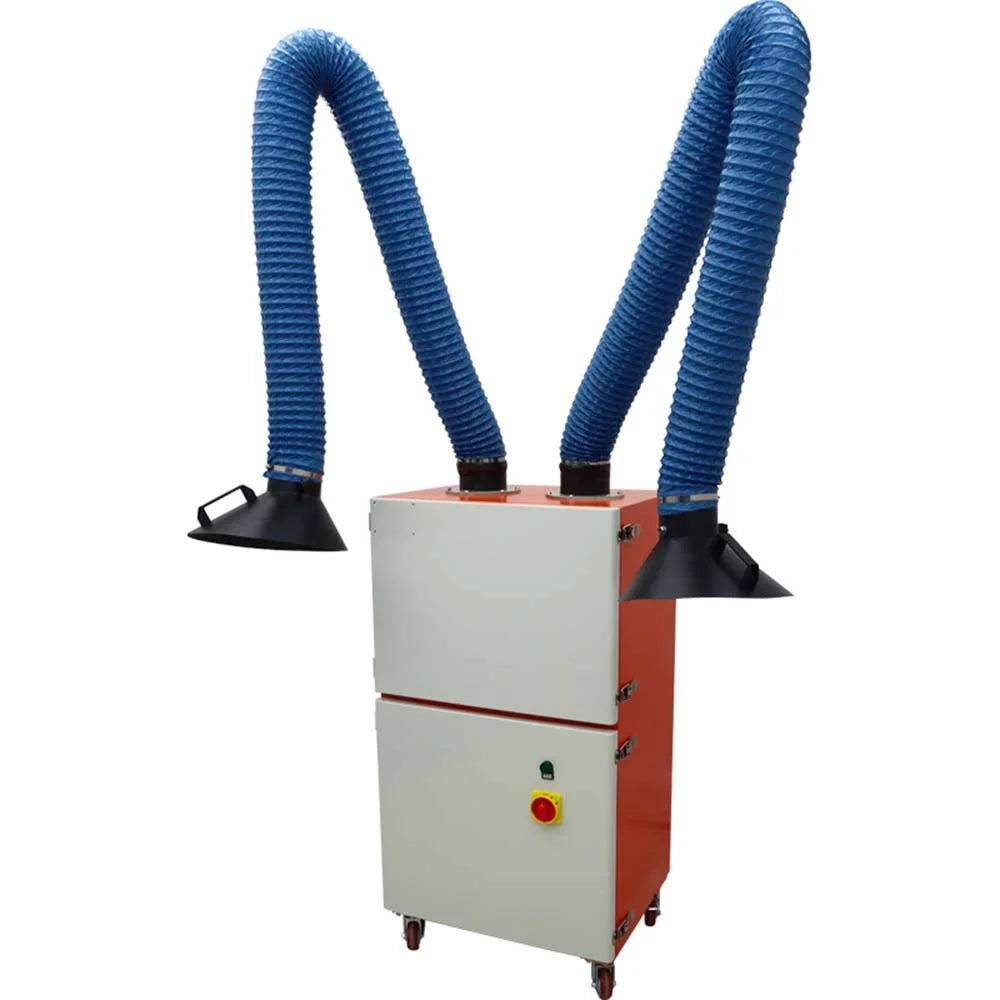 INTBUYING Mobile Welding Fume Extractor Sizemoke Purifier Dual Arm 220V