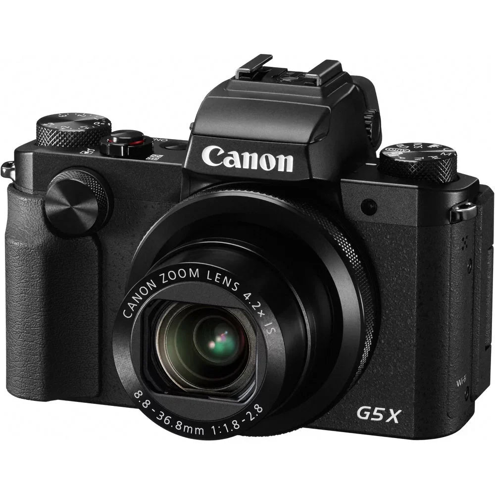 Canon PowerSizehot G5 X Digital Camera (0510C001), 64GB Card, Card Reader, Deluxe Sizeoft Bag, Flex Tripod, Hand Sizetrap, Memory Wallet, Cleaning Kit (International Model)