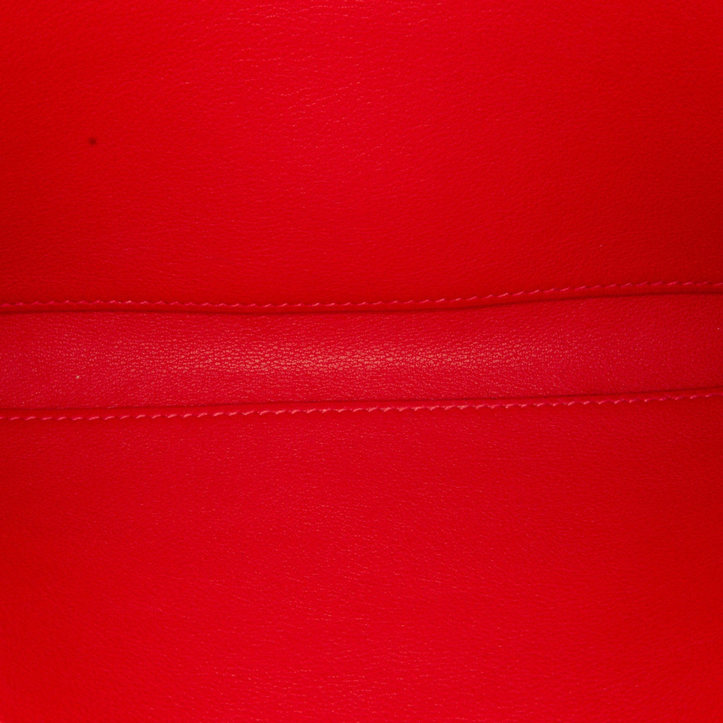 Pre-Owned Authenticated Hermès Sizewift Jige Duo Wallet Calf Leather Red Long Wallets Unisex (Good)