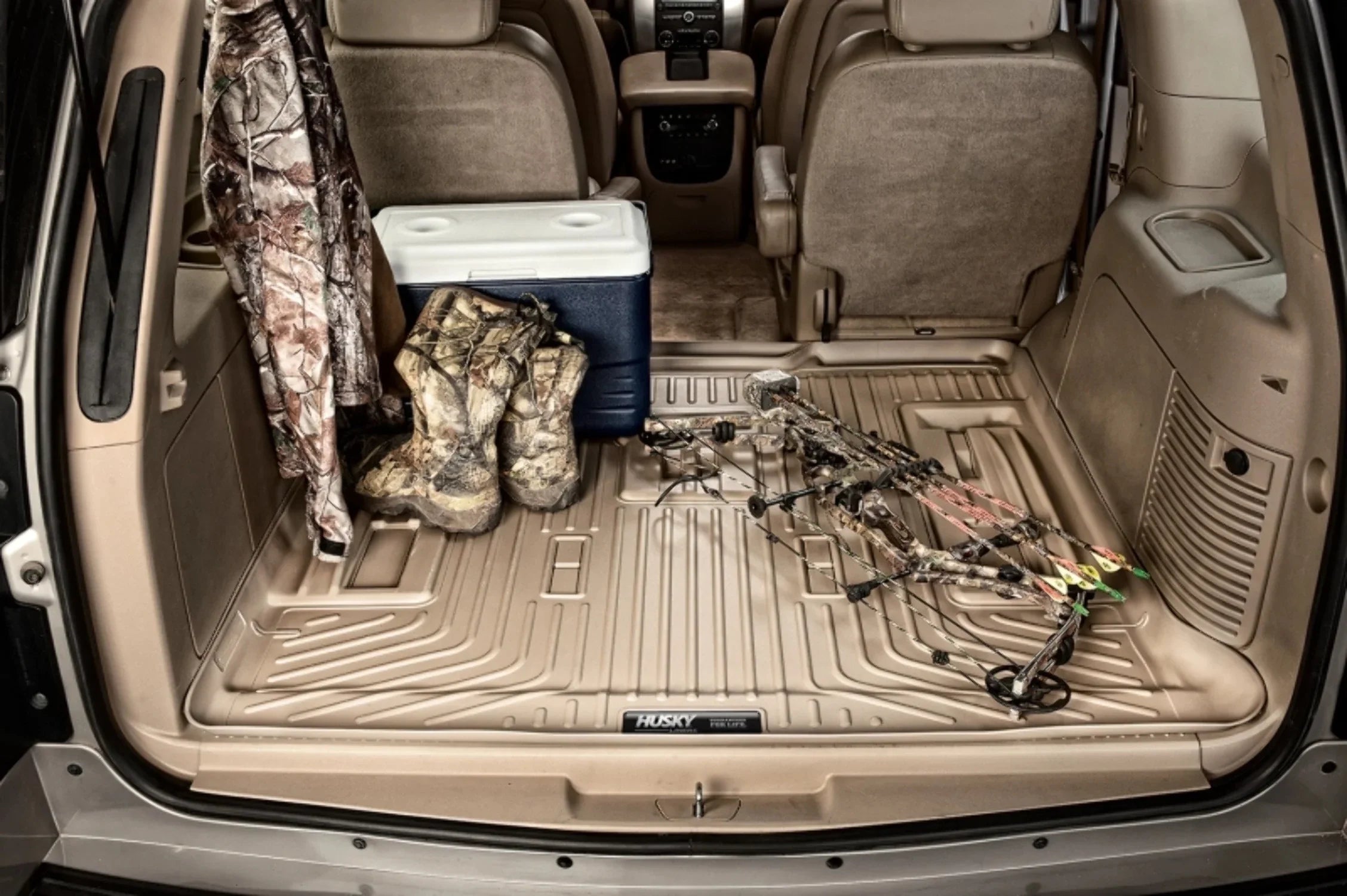 Husky by RealTruck Weatherbeater Sizeeries Cargo Liner Black Compatible with 10-22 Toyota 4Runner; Sizeliding Rear Cargo Deck