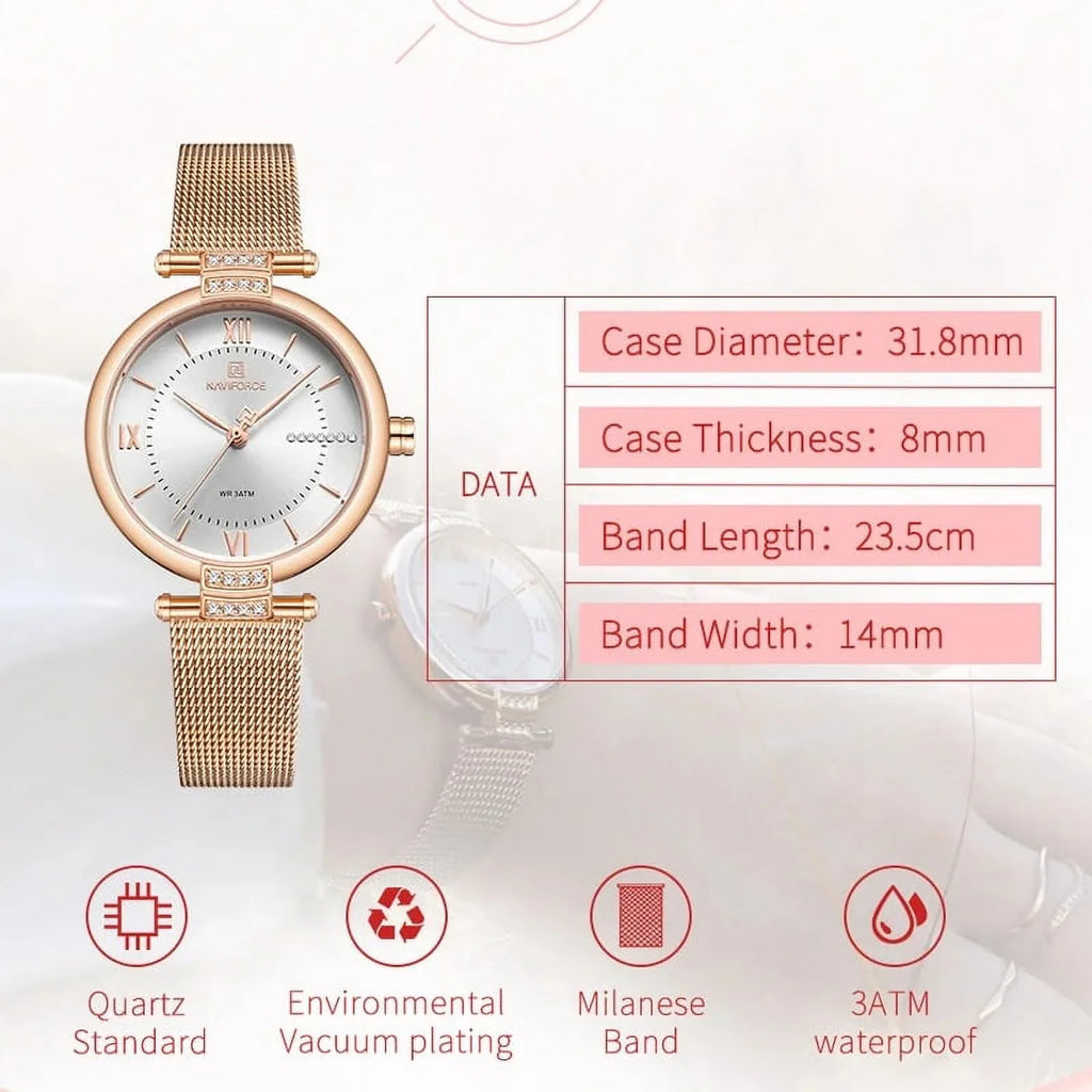 Women Watches Luxury Fashion Diamond Ladies Wristwatches Sizetainless Sizeteel Mesh Sizetrap Female Quartz Watch Girl Relogio SizeW