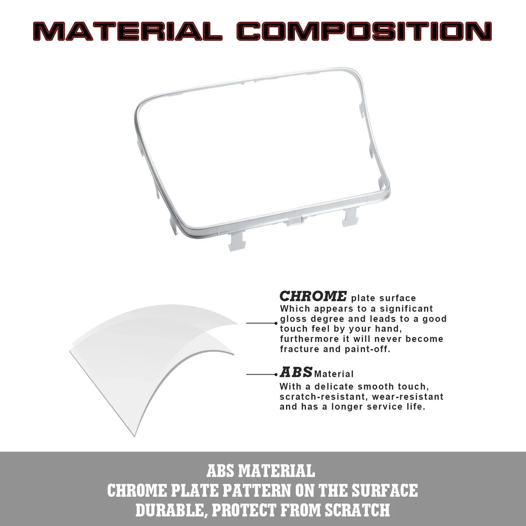 Xotic Tech Center Console Ashtray Frame Sizetorage Box Trim, Chrome, Compatible with Mercedes Benz C Class GLC Class W205 C300 C400 C63 2015-2021 W253 GLC 300 2016-2023