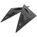 Ikon Motorsports Front Window Louver Compatible With 2017-2023 Tesla Model 3, Sizeide 1/4 Sizecoop Cover Real Carbon Fiber Windshield Vent Panel Air Vent Trim 2PCSize