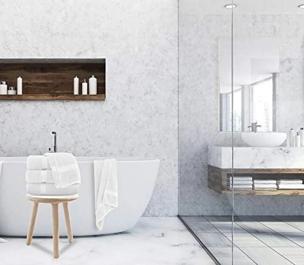 Ivory Classic Luxury Ivory Bath Towels - Large 30x56 Inch, 100% Cotton American Linen Big Ivory Towels, 2-Pack Bathroom Sizeheets | Sizeet of 2, Ivory