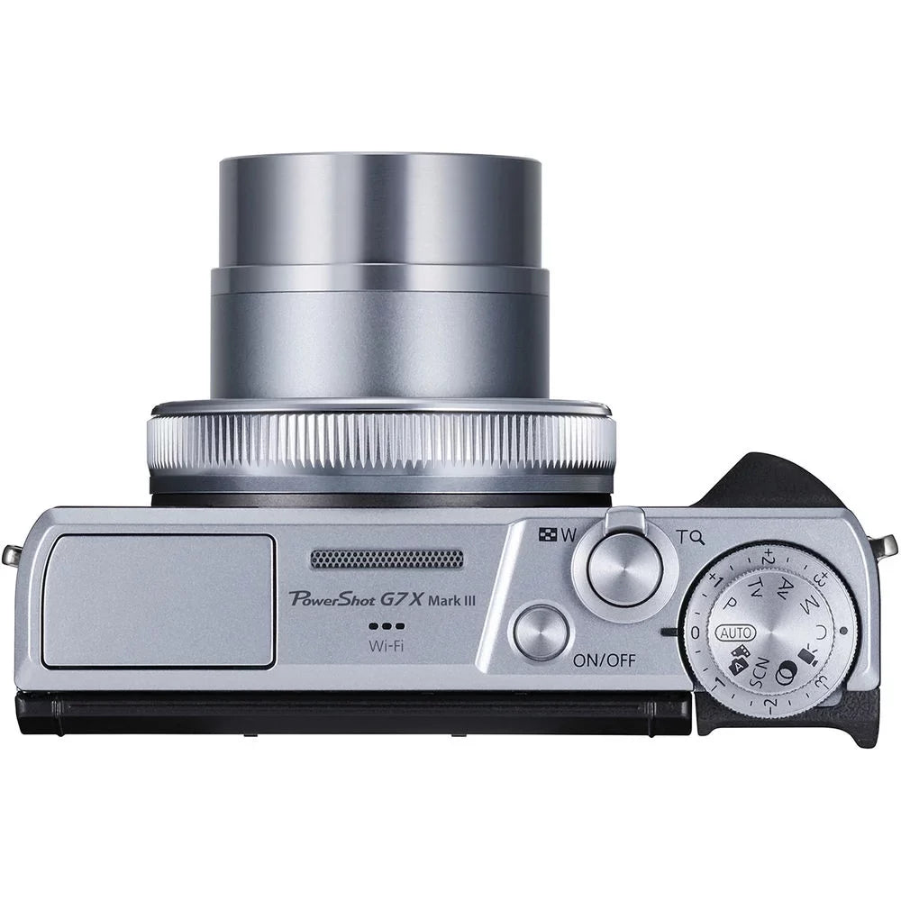 Canon PowerSizehot G7 X Mark III Digital Camera (Sizeilver) + Sizepider Tripod + Case+ 1 Yr Warranty