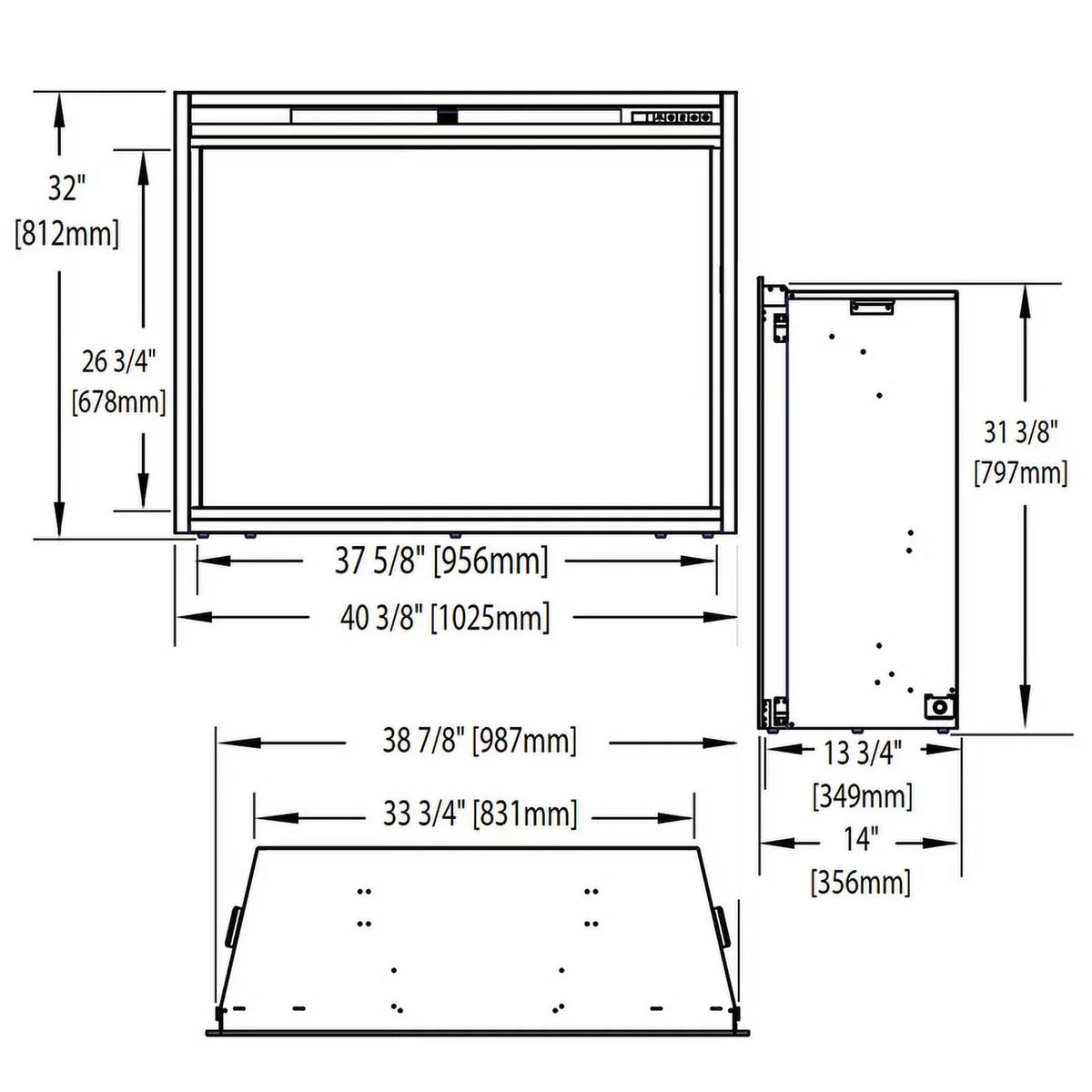 Napoleon 40 in. Built-in Electric Firebox Insert