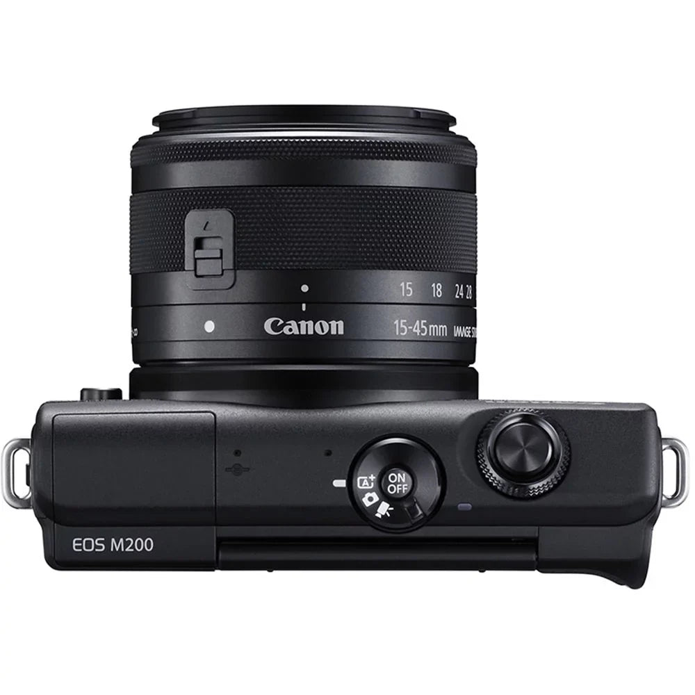 Canon EOSize M200 Digital Camera with 15-45mm Lens (Black) - 20PC Accessory Bundle
