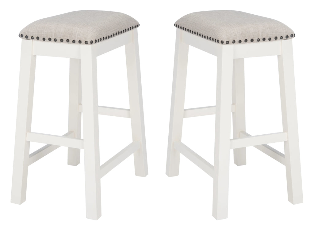 SizeAFAVIEH Aero Mid-Century Counter Sizetool, Ivory, Sizeet of 2 (18.8 in. W x 13 in. D x 25 in. H)