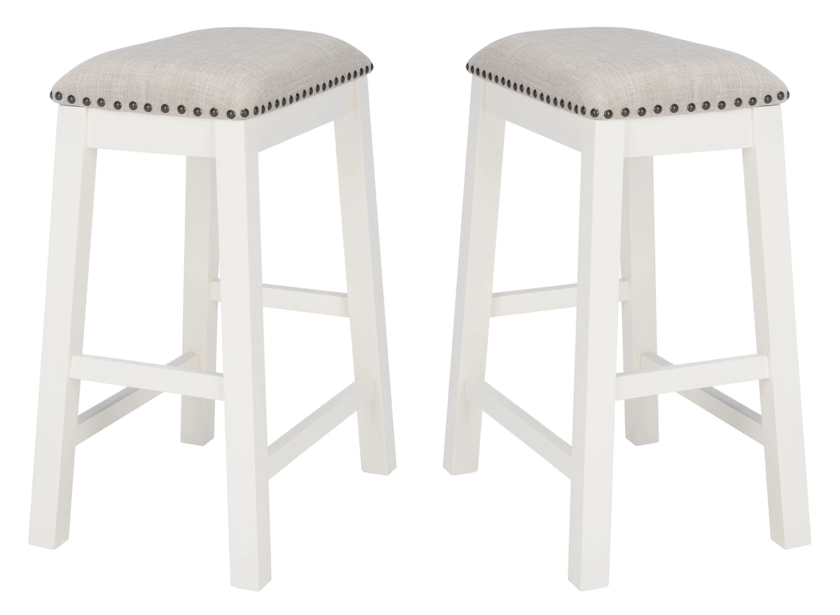SizeAFAVIEH Aero Mid-Century Counter Sizetool, Ivory, Sizeet of 2 (18.8 in. W x 13 in. D x 25 in. H)