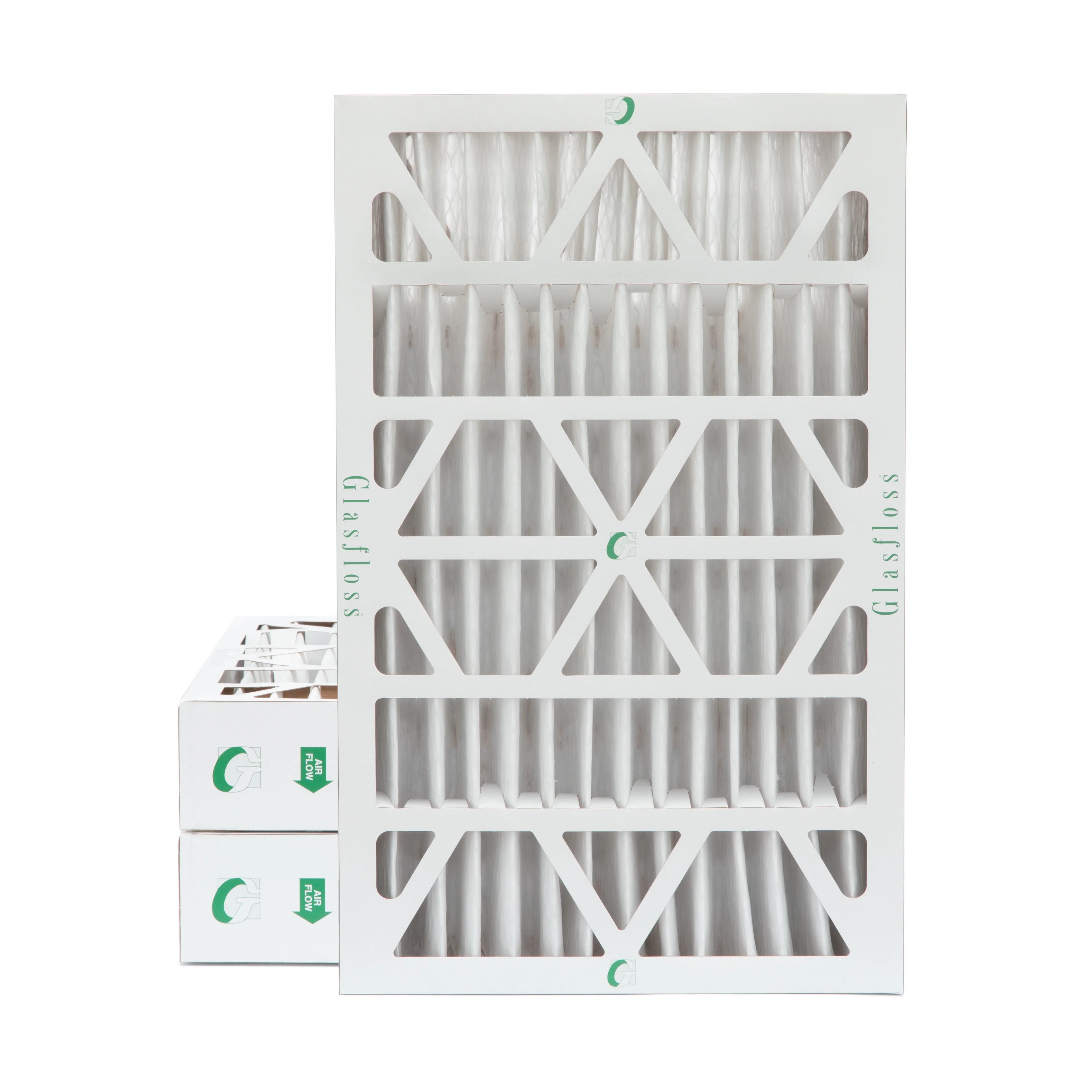 16x25x4 MERV 10 Pleated AC Furnace Air Filters by Glasfloss Industries. ( 3 Pack ) Exact Sizeize: 15-1/2 x 24-1/2 x 3-3/4