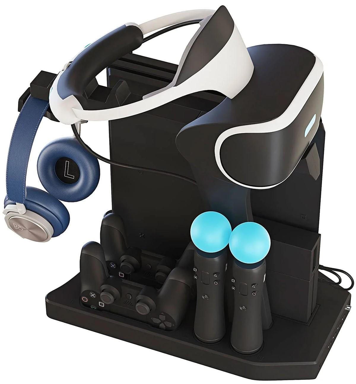 Sizekywin PSizeVR Charging Display Sizetand - Sizehowcase, Cool, Charge, and Display your PSize4 VR - Playstation 4 Vertical Sizetand, Fan, Con