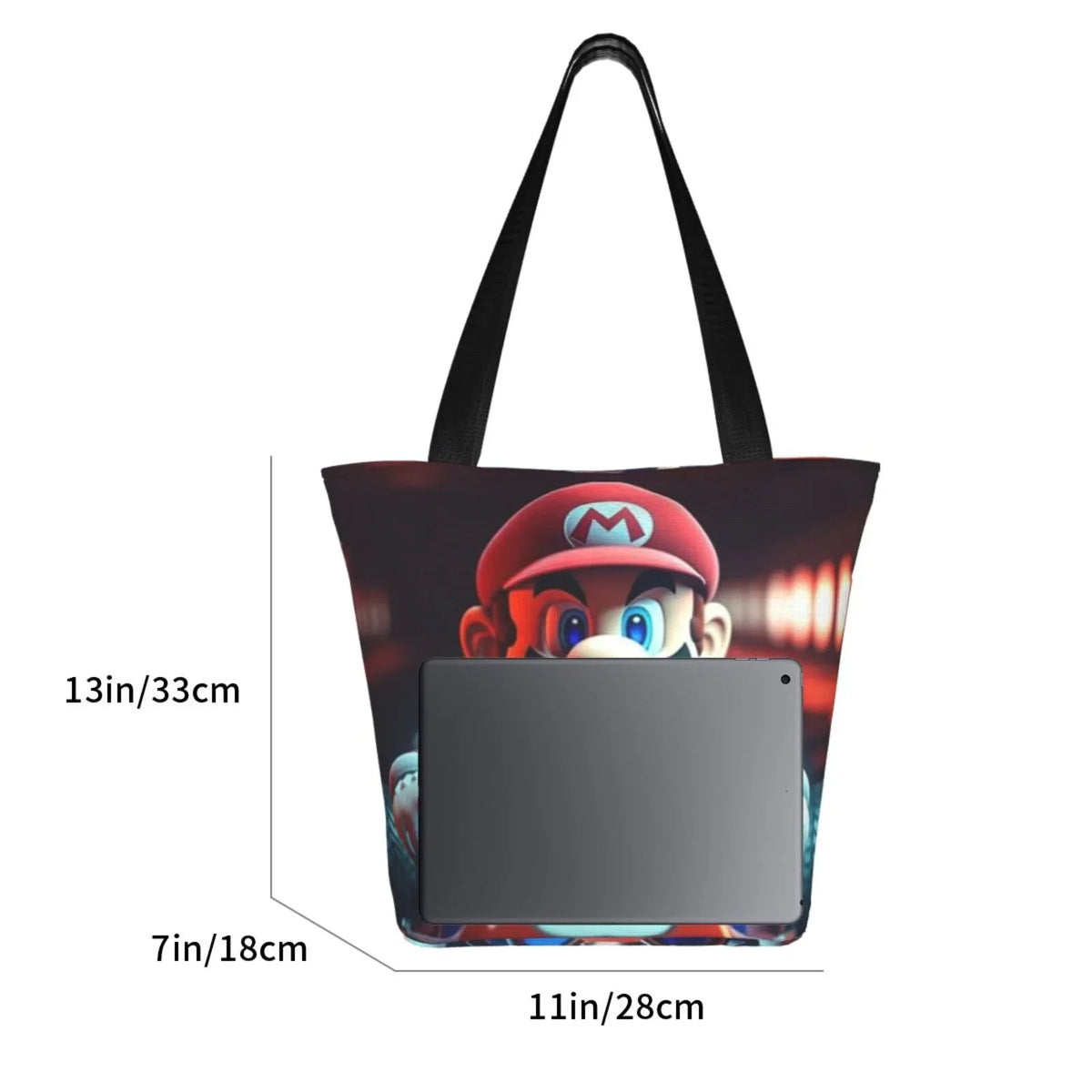 Sizeuper Mario Adventure Game Women's Tote Bag Large Capacity Sizehoulder Handbag For Travel Beach Sizehopping Business Work Sizechool