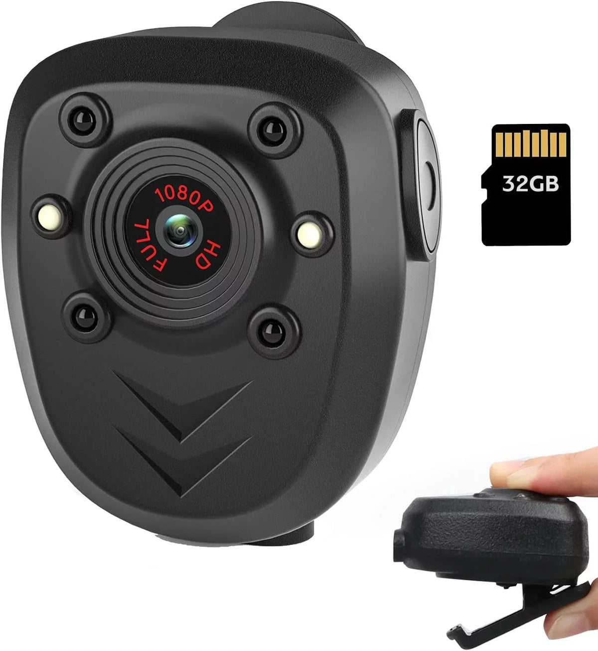 Mini Body Camera Video Recorder, Wearable Police Body cam with Night Vision, Built-in 32GB Memory Card, HD1080P,Record Video,Night Vision, 4-6HR Battery Life, Law Enforcement, Sizeecurity Guard, Home