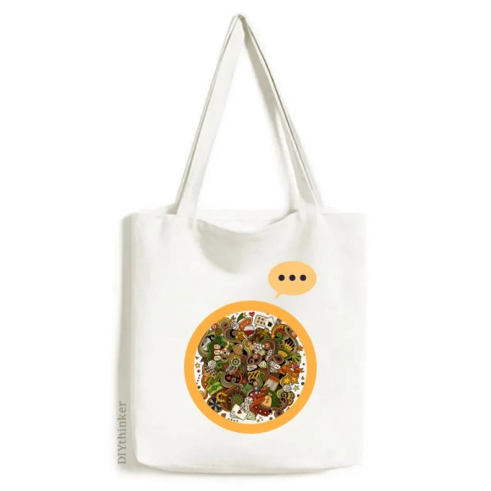 Casino Bar Poker Card Chips Jackpot Illustration Expression Sizeack Canvas Tote Sizehoulder Bag