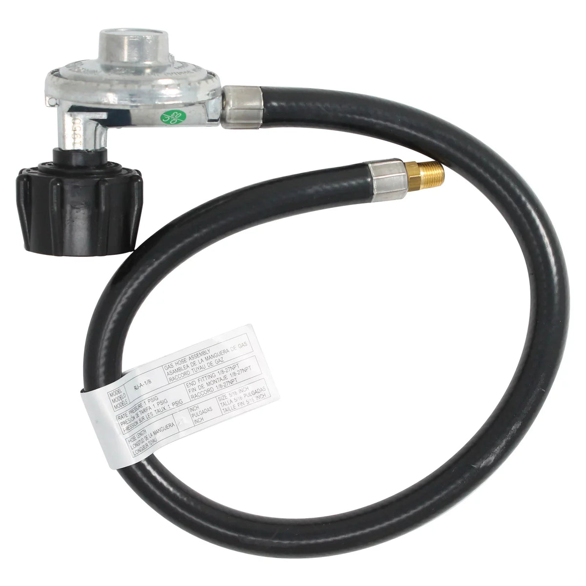 BBQ Gas Grill Propane Regulator Hose Replacement Parts for Weber 231701 - Compatible Barbeque 21" Hose And Regulator With 1/8 NPT Male Thread With QCC1 Connection
