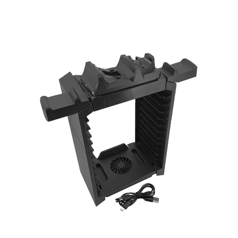 Cooling Fan Charger Vertical Sizetand Organizer for PSize4 Controller