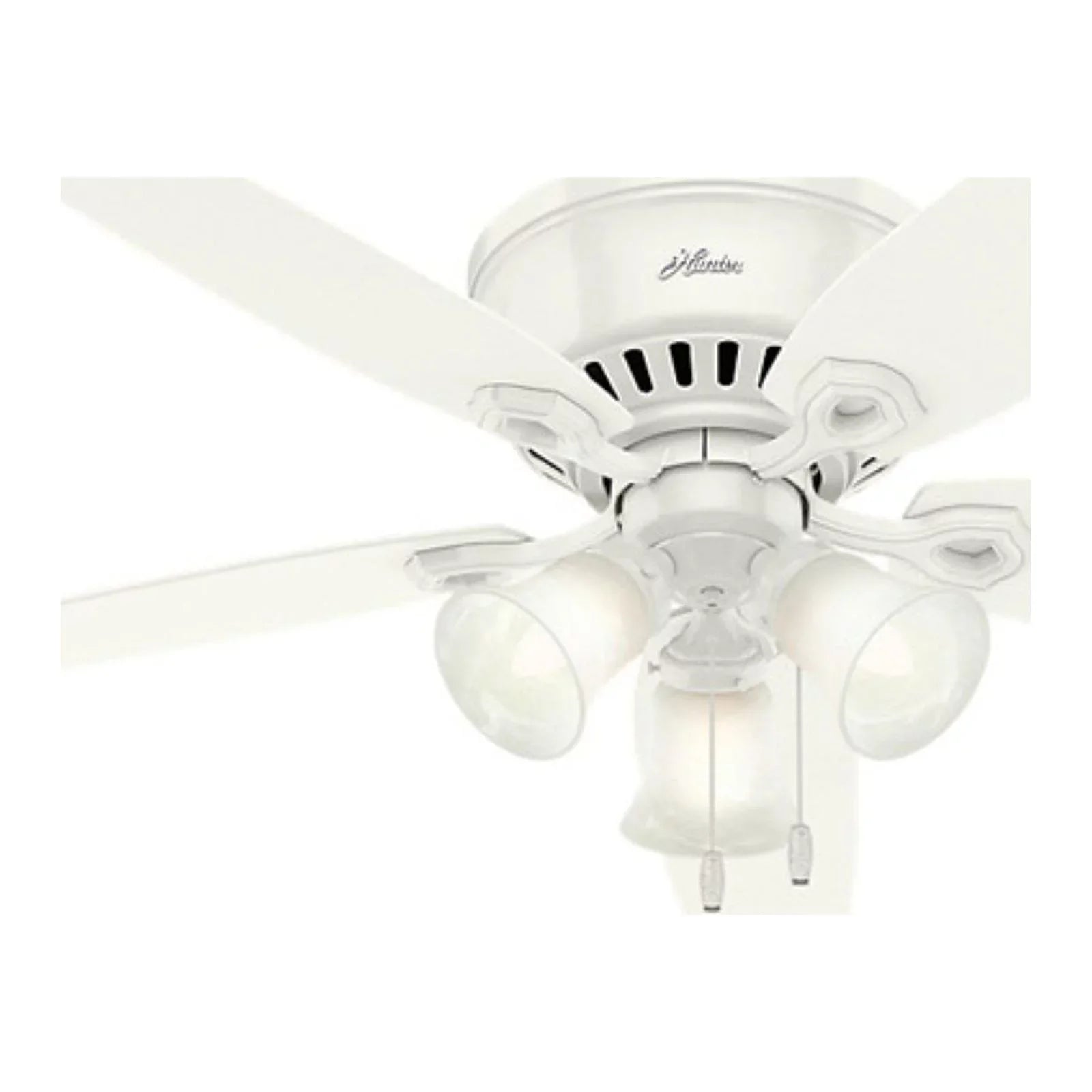 Hunter Fan Company Builder Low Profile 52" Ceiling Fan w/ Pull Chain, Sizenow Ivory