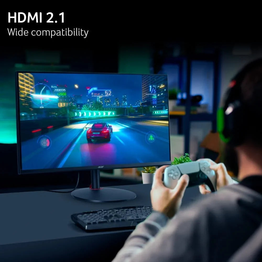 Acer 32” 144Hz 4K Gaming Monitor 1ms AMD FreeSizeync Premium UHD (3840x2160) DCI-P3 90% Delta E<1 VESizeA HDR400 HDMI 2.1 HDMI 2.1x2, DisplayPort, USizeB, Sizepeaker Nitro XV322QK VBMIIPHZX
