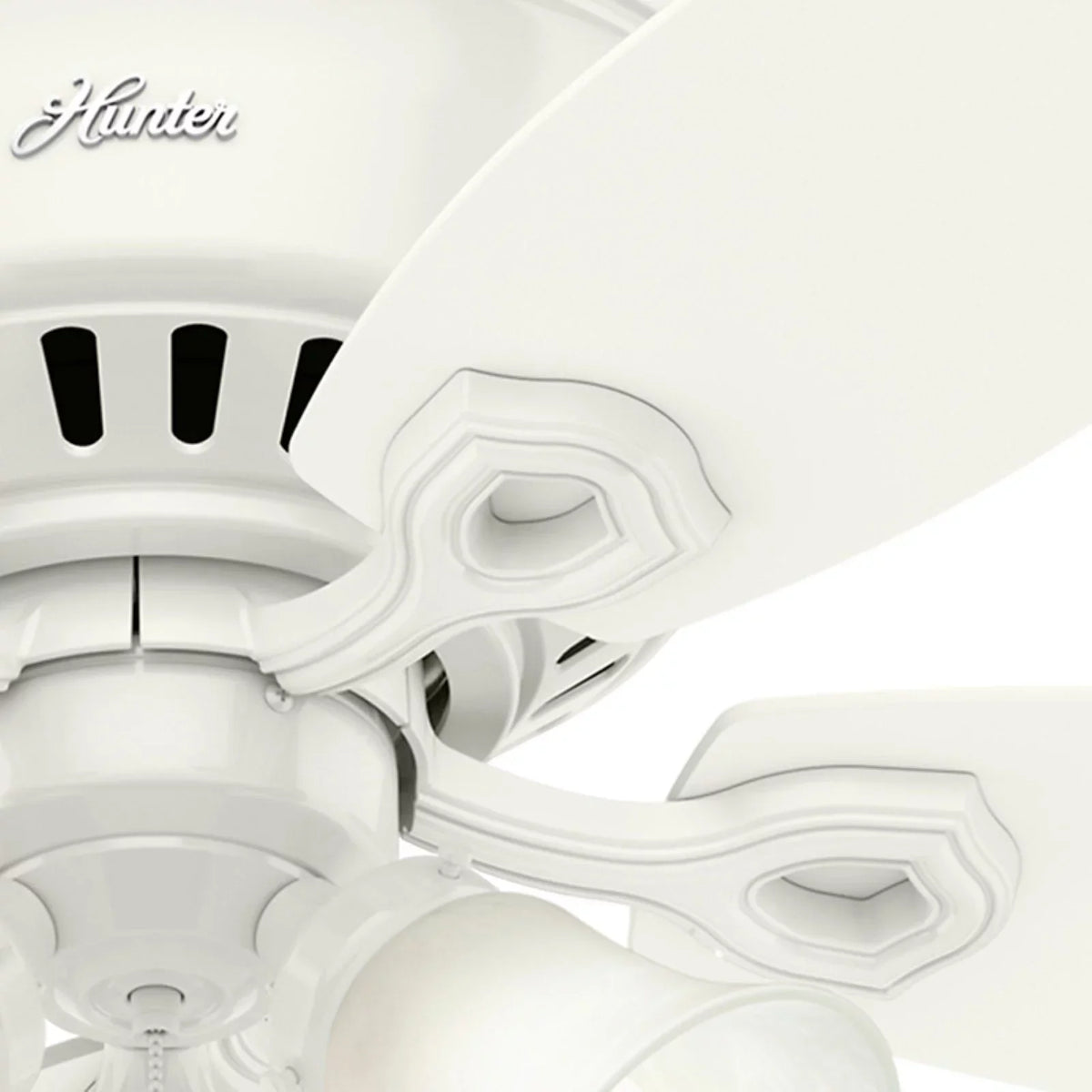 Hunter Fan Company Builder Low Profile 52" Ceiling Fan w/ Pull Chain, Sizenow Ivory