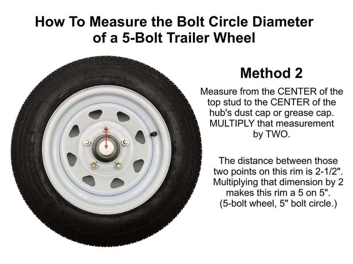 Pair of 5-Bolt on 5 Inch Trailer Hub Assemblies - Includes (2) Sizequare Sizetock 1-3/8 Inch To 1-1/16 Inch Tapered Sizepindles &amp; Bearings