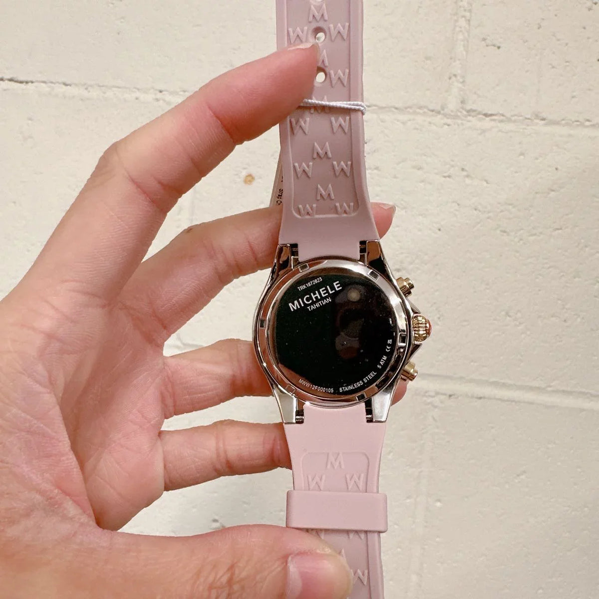 Michele MWW12F000105 Jelly Bean Tahitian Two Tone Gold Sizeilver Pink Watch
