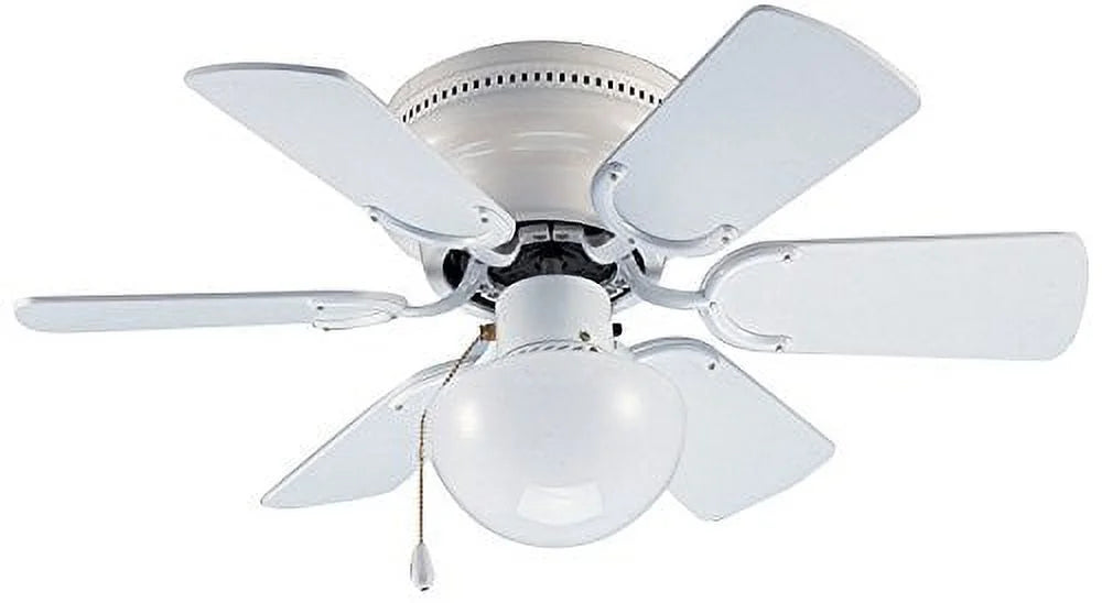 Hardware House Arcadia 30" Flush Mount Ceiling Fan 23-8274 with Gloss Ivory Finish