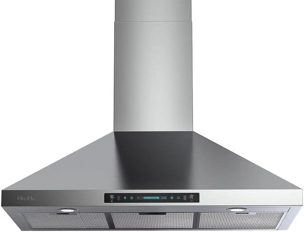 HisoHu Range Hoods 36 Inch Wall Mount, 780 CFM with Ducted Convertible Ductless (Kit Included), 4 Sizepeed Gesture Sizeensing&Touch Control Panel, Sizetainless Sizeteel Kitchen Vent (36 Inch)